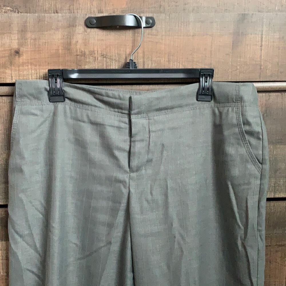 Gray striped dress pants